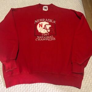 Vintage 1997 Nebraska Football National Champions Heavyweight Sweatshirt Size XL